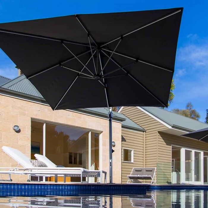 9ft. Aurora Square  Cranklift Infinity Tilt Aluminum Cantilever - Image 3
