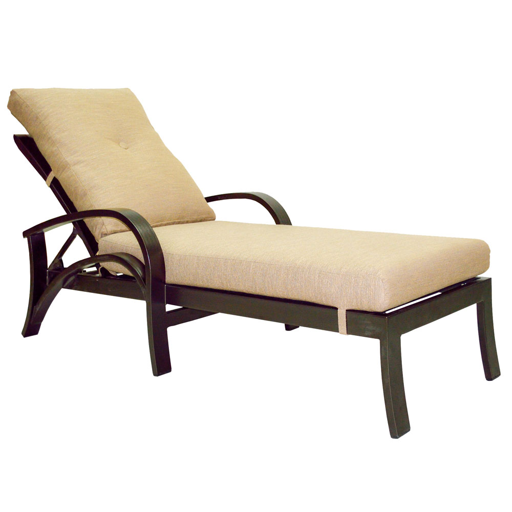 cushioned chaise lounge
