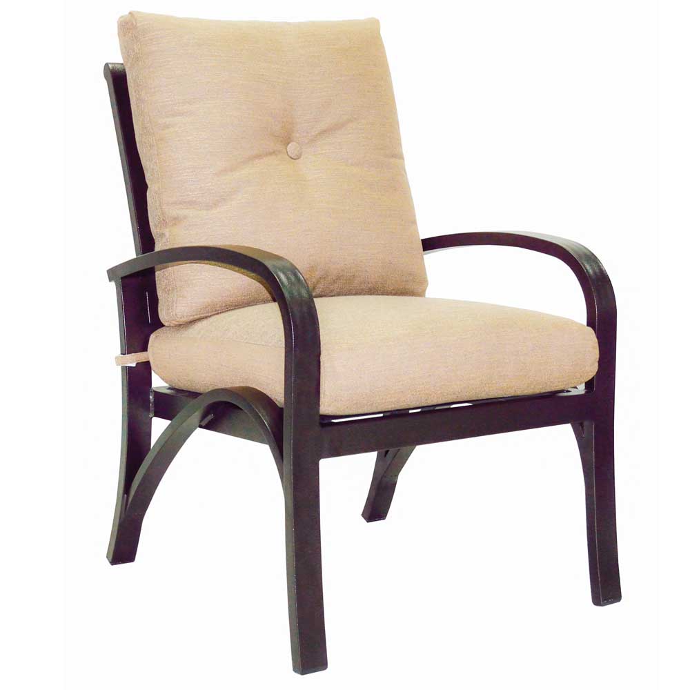 cushioned dining arm chair
