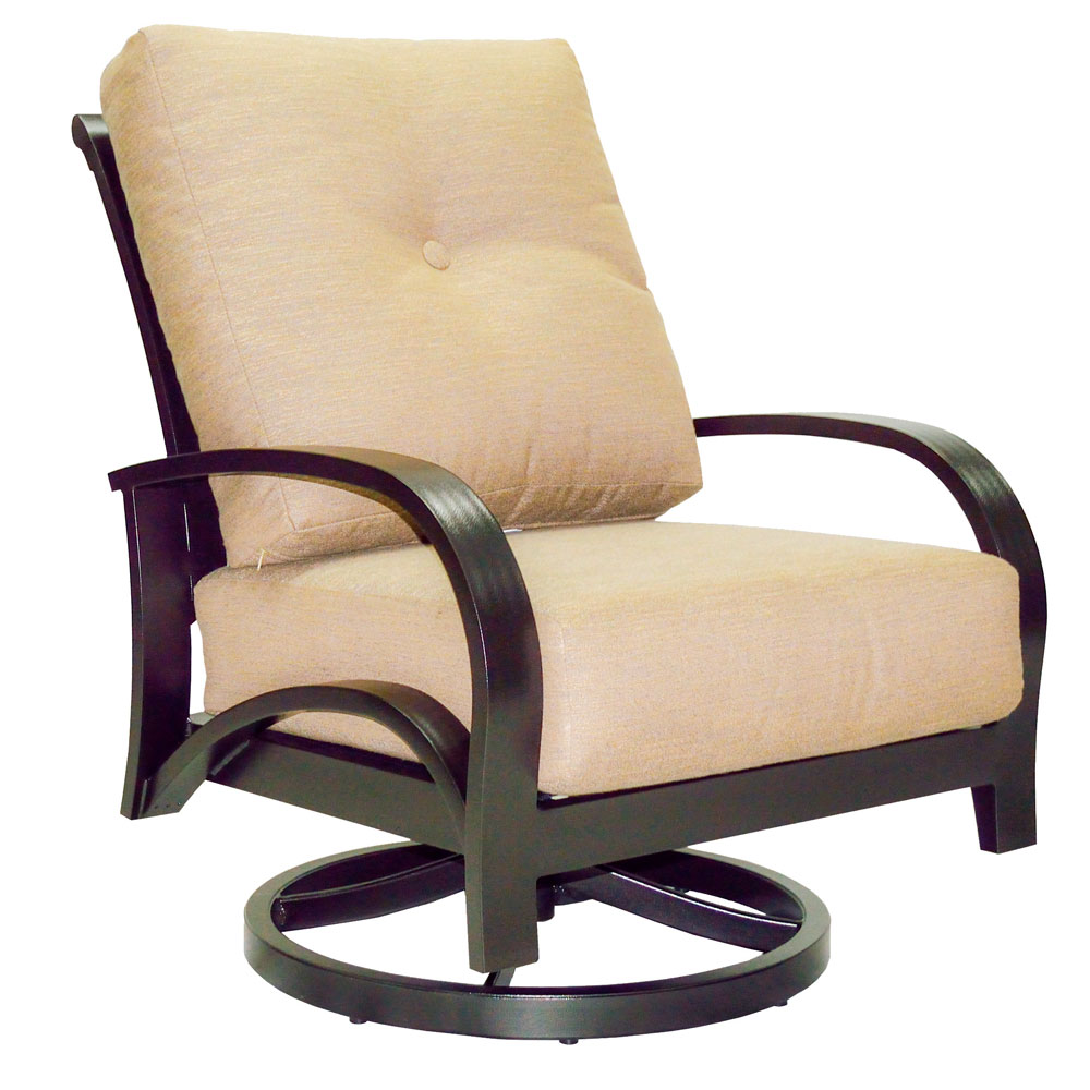 cushioned swivel rocker club chair